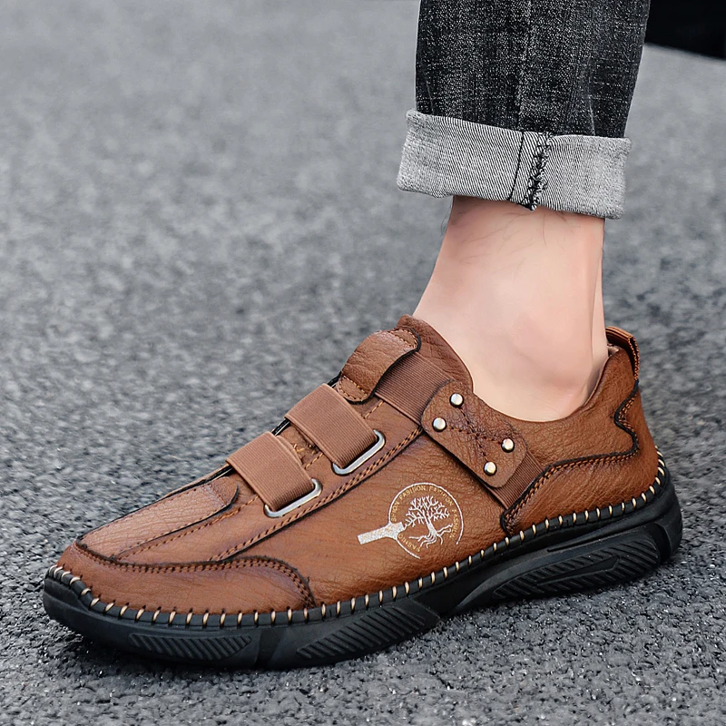 Men Shoes slip on Fashion Oxfords Leather Shoes Comfortable Shoes For Mens Sneakers Suede Flats Footwear chaussure homme