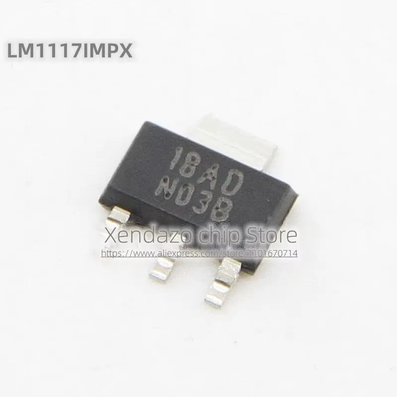 10pcs/lot LM1117IMPX-ADJ/NOPB LM1117IMPX-ADJ LM1117IMPX Silk screen printing N03B SOT-223 package Voltage regulator chip