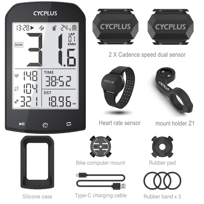 CYCPLUS M1 자전거 액세서리 GPS 자전거 컴퓨터 사이클링 속도계 BLE 5.0 ANT + 사이클 Ciclismo 킬로미터 카운터