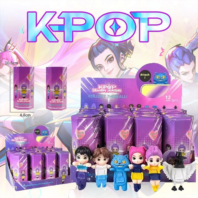 

@Горячий стиль Kpop Demon Hunters слепая коробка% декоративные мини-аниме^ и фигурки украшения куклы фанаты дети подарки на Рождество и день рождения!