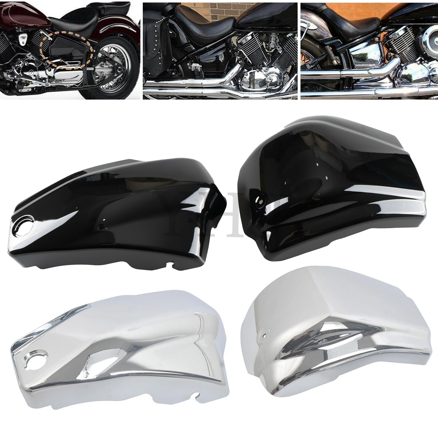 Fairing Side Panel Protector Battery Side Covers For Yamaha Motorcycle Dragstar Vstar XVS1100 Classic Custom 1999-2011