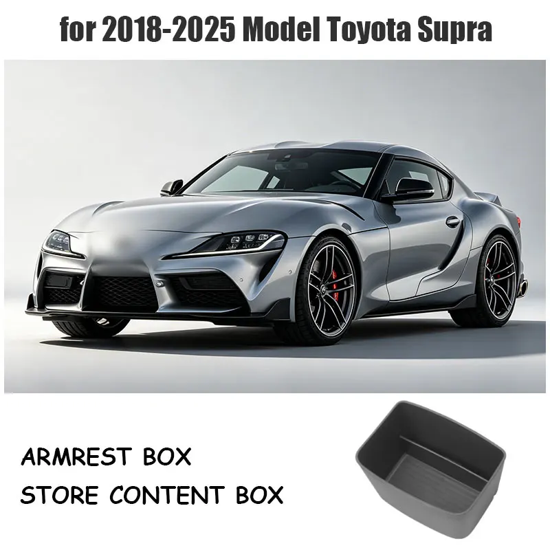 for 2018-2025 Model Toyota Supra Rear Center Console Storage Box Car Storage Organizer Interior Storage Compartment