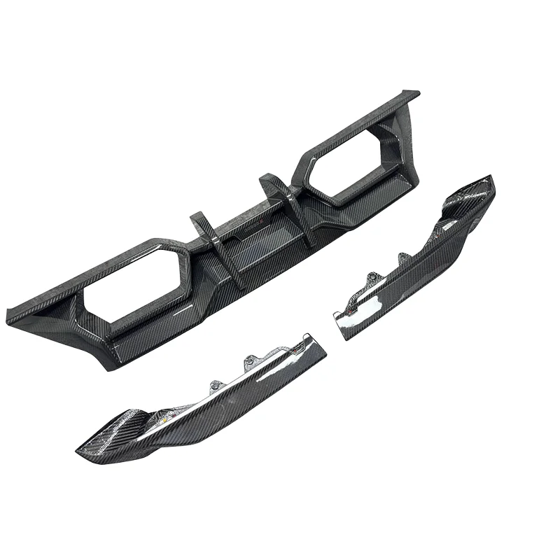 2023 + di Vendita Caldo In Fibra di Carbonio Auto Paraurti Posteriore Diffusore Labbro Per BMW M2 G87 Labbro Posteriore Cinghia Luce Diffusore Posteriore