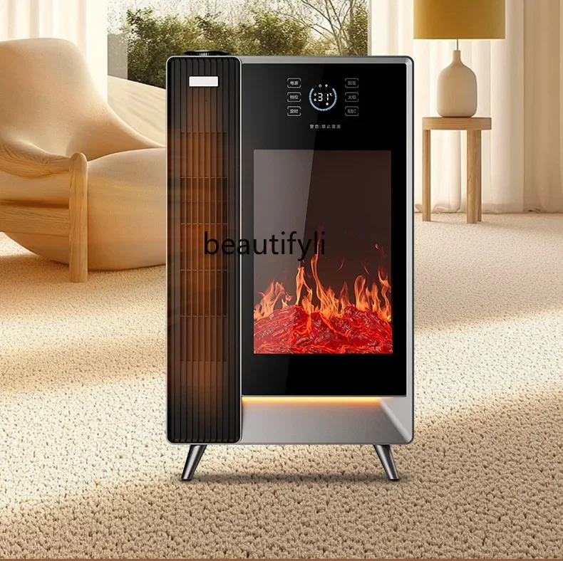 Smt61 3D atomização lareira aquecedor simulação chama lareira a vapor aquecedor de controle remoto por voz