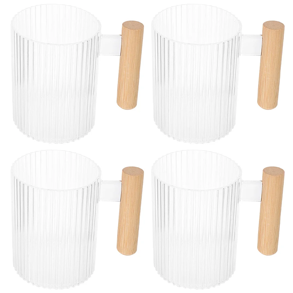 

4Pcs Toothbrush Holder Bathroom Cups Multipurpose Reusable Plastic Drinking Mugs for Home Travel Mouthwash Cup