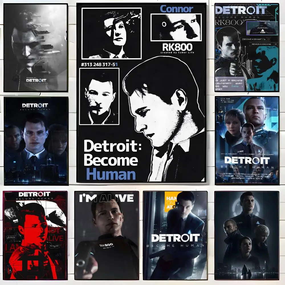 cinematic game D-Detroit Become Human Poster Wall Art Print Decorative Mural Home Decor Gift Unframed