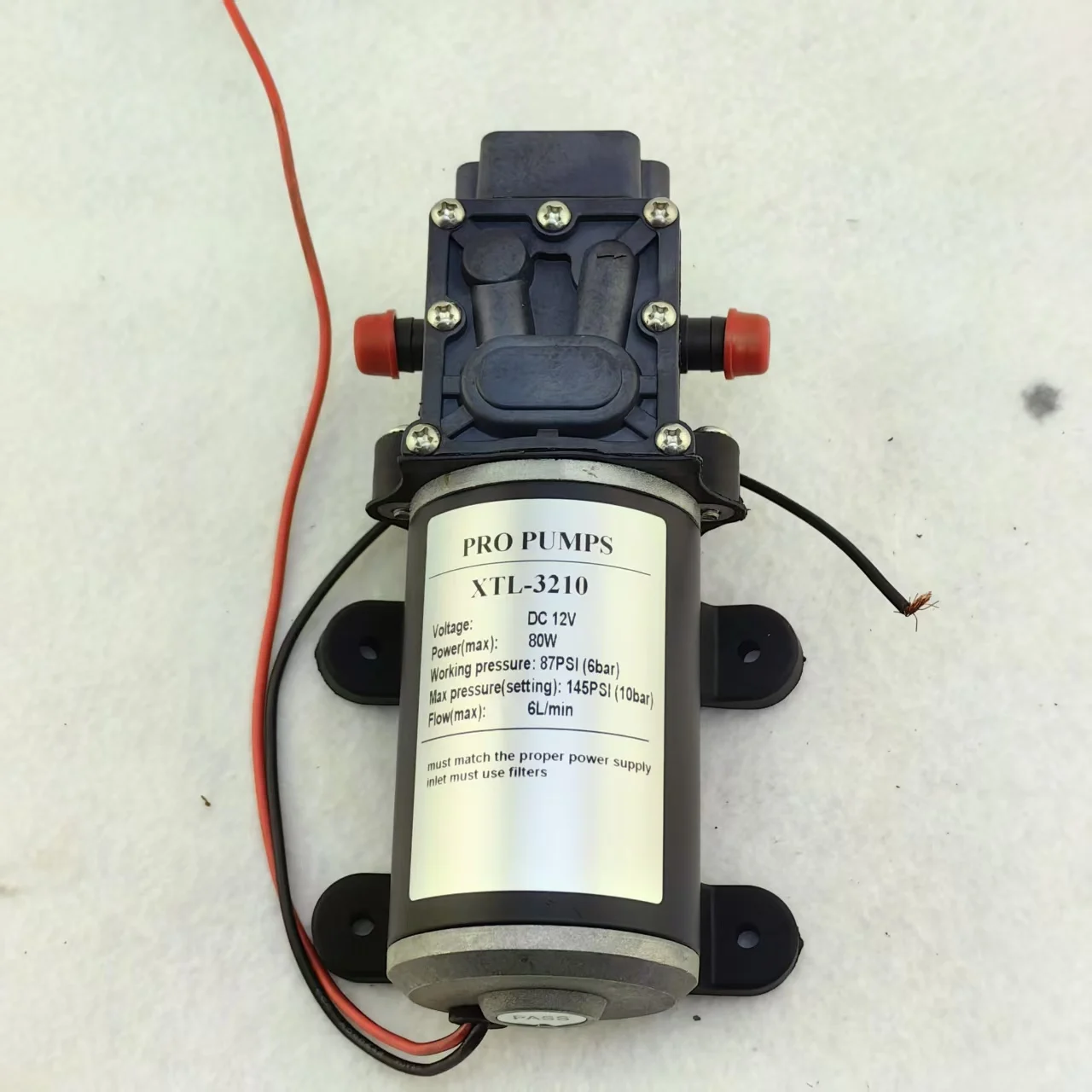 

Return valve type 80W 6L/min Diaphragm high pressure small dc mini Water Pump 24v self priming home garden