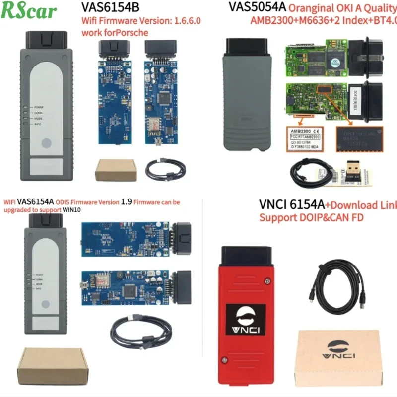 

OBD2 VAS6154B/VAS6154A/VAS5054A/VNCI6154A and Original OKI 5054A 7.2.1 Keygen Bluetooth AMB2300 5054 Full Chip Support UDS Tool