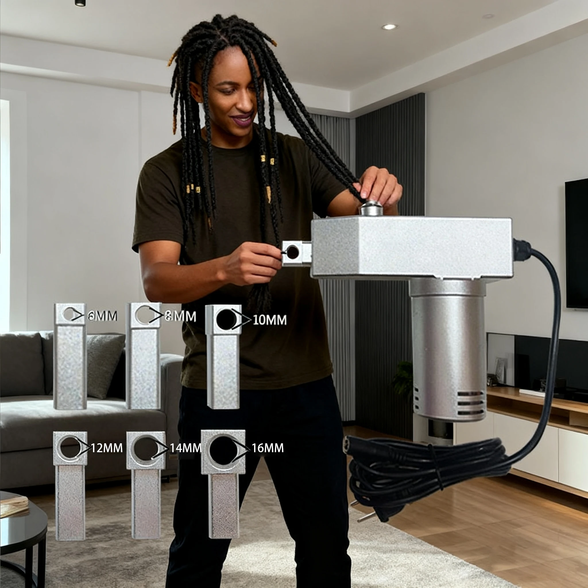 

Upgrade New Generation mini Electric Braiding Machine Portable Electric Crochet human Hair Braiding Tool dreadlock Machine