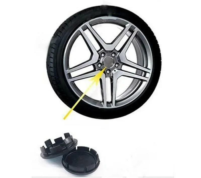 

Car Wheel Center Hub Hat Decorative Cover Pack of 4 Black 58mm Top Diameter 53mm Clips Diameter Long lasting Material