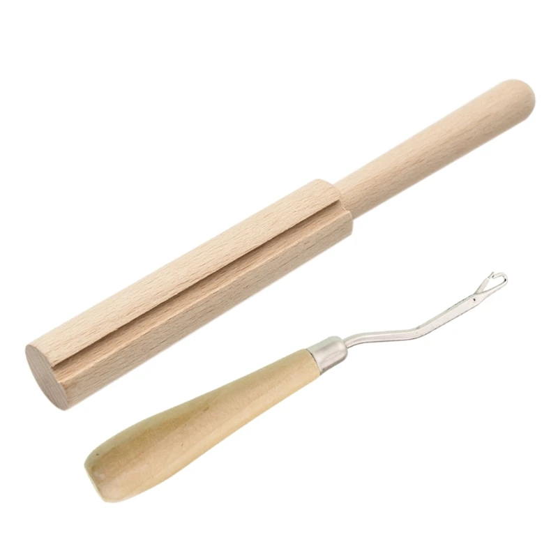 래치 후크 원사 커터 도구에 대 한 2 개/대 나무 태피 스 트리 카펫 깔개 만들기 DIY 자 수 공예 장식