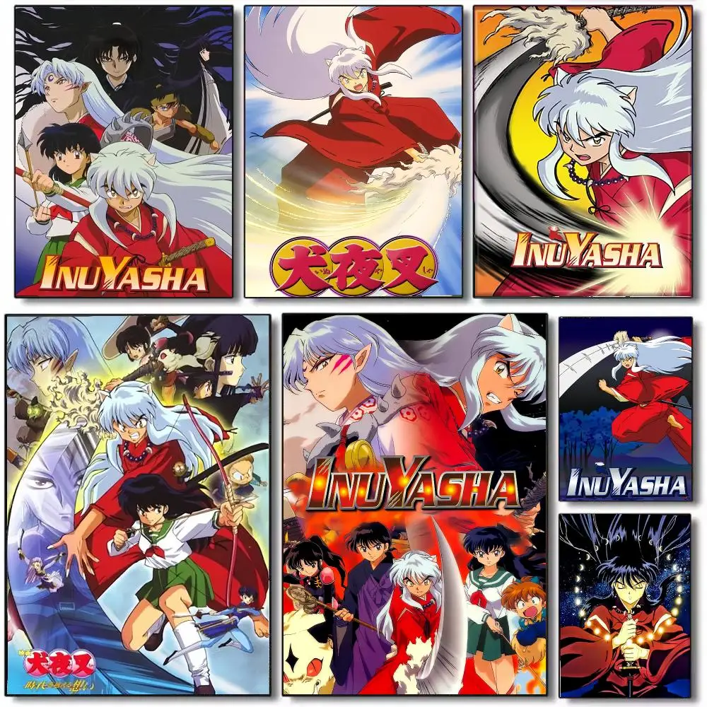 Anime I-Inuyasha Poster Wall Art Printed Decor Sticker Stylish Home Gift for Living Room Bedroom Corridor Cafe