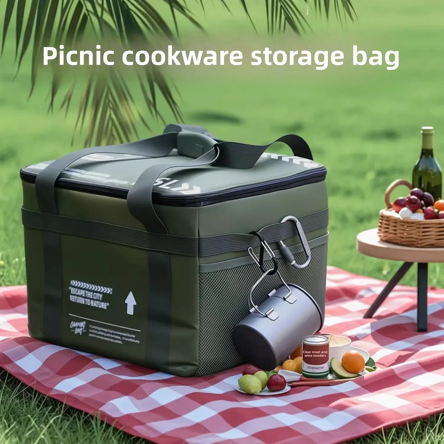 

New Outdoor Camping Storage Bag,Camping Luggage Bag for Hiking,Large Space Cookware Tableware Storage Bag for Picnic,Outdoor Bag