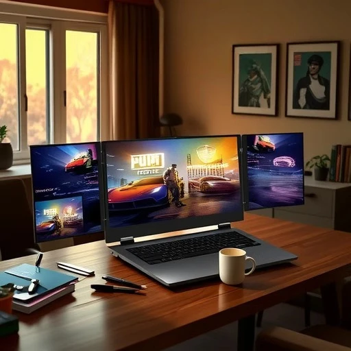 Three-screen laptop Core i7 folding extension screen portable office financial programming business computer