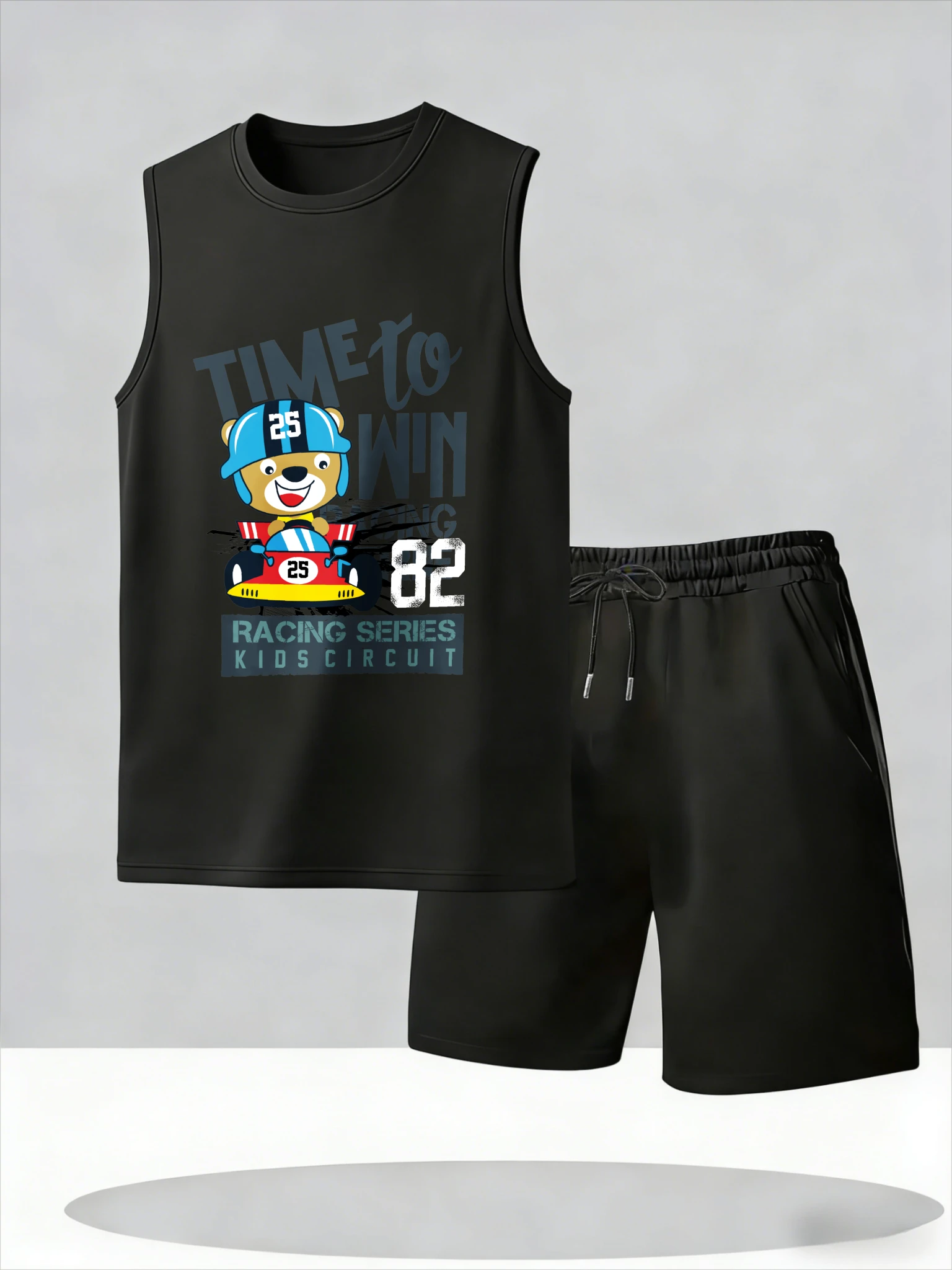 

Men's Tank Top Sets 2026 Summer Thin Quick Dry Breathable oversize crewneck men's tracksuit seaside running sweat suit beach