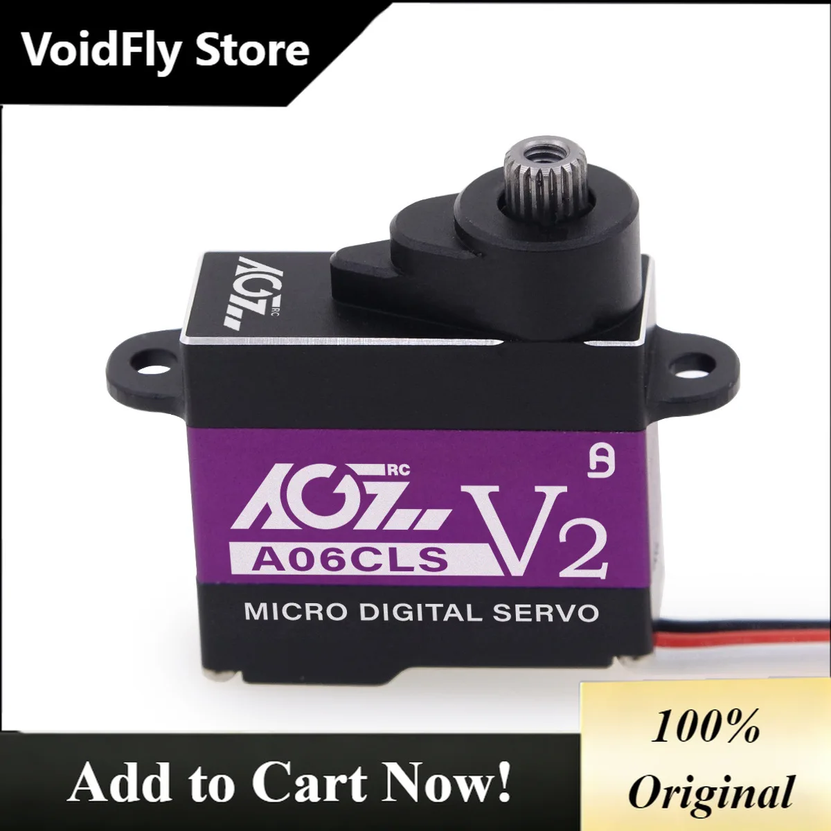 VoidFly AGFRC A06CLS Aluminum Case 7g Titanium Gear 2.2KG 0.066Sec Super Fast Programmable Micro Servo for Mini Car GLR GLA MRZ