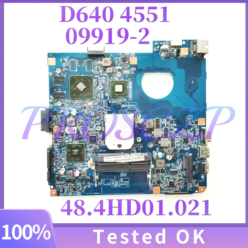 09919-2 JE40-DN 48.4HD01.021 para la placa base del ordenador portátil Acer ASPIRE 4551 4551G D640 D440 D640D D640G 100% probada