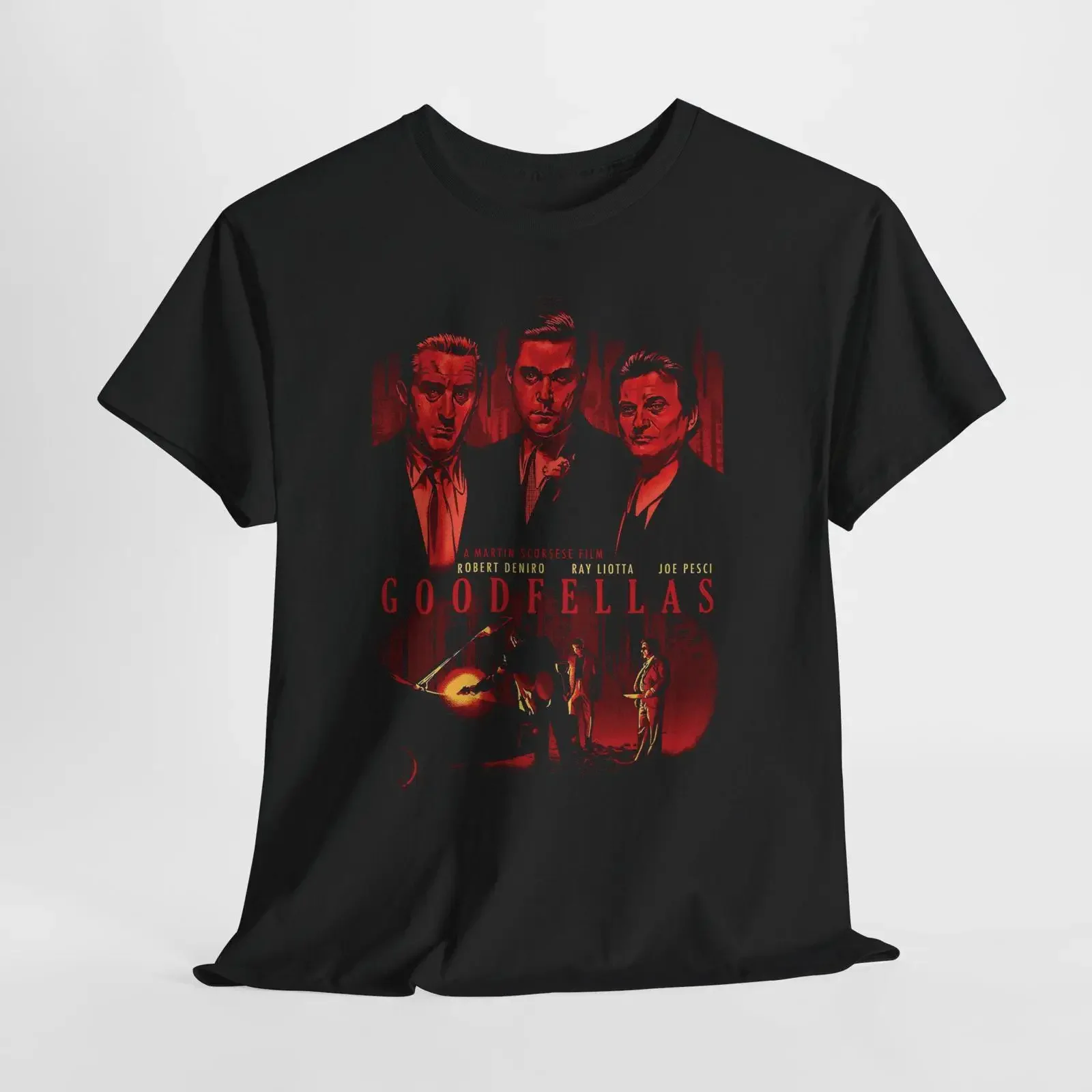 Goodfellas Three Wise Men Mafia Gangster Movie Black T Shirt Size S 5XL vintage Washed Unisex Top For Everyday Wear Versatile