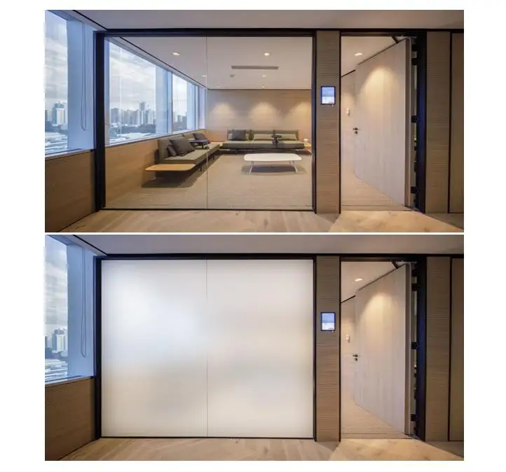 

High Transparency PDLC Smart Glass Film Switchable Privacy Window Dimming Remote Control Self-Adhesive Decorative for Bathroom