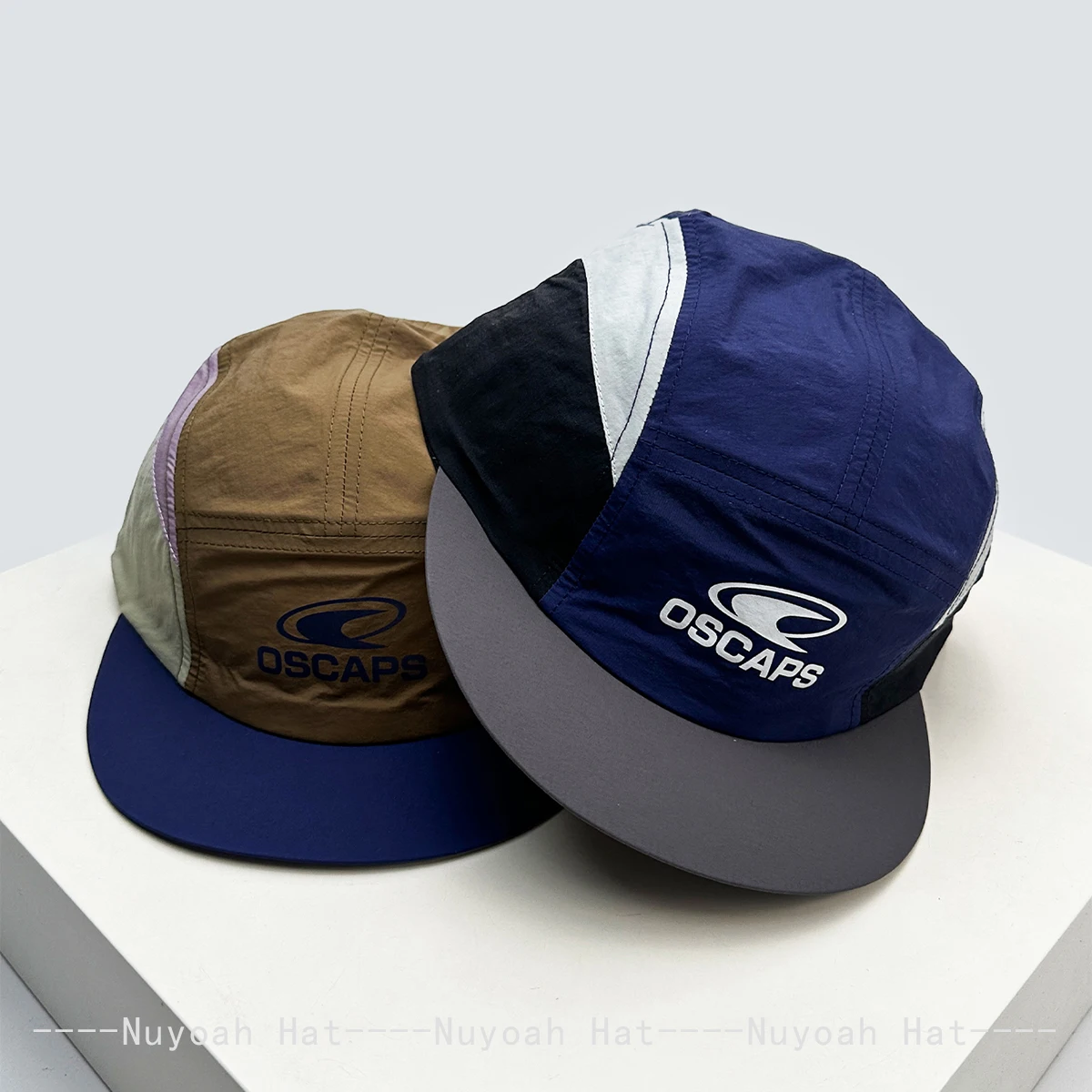 Niche Quick-dry Letters Embroidery Baseball Hats Sunshade Ins Versatile New Men Women Color Block American Peaked Caps Fashion