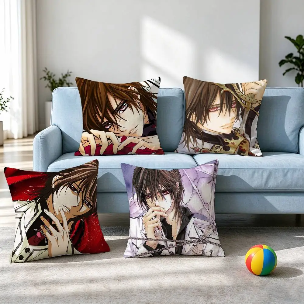 Vampire Knight -Kuran Kaname  Square Double-Sided printed Pillow Case Bedroom Bedside Pillow Sofa Cushion Cover Gift