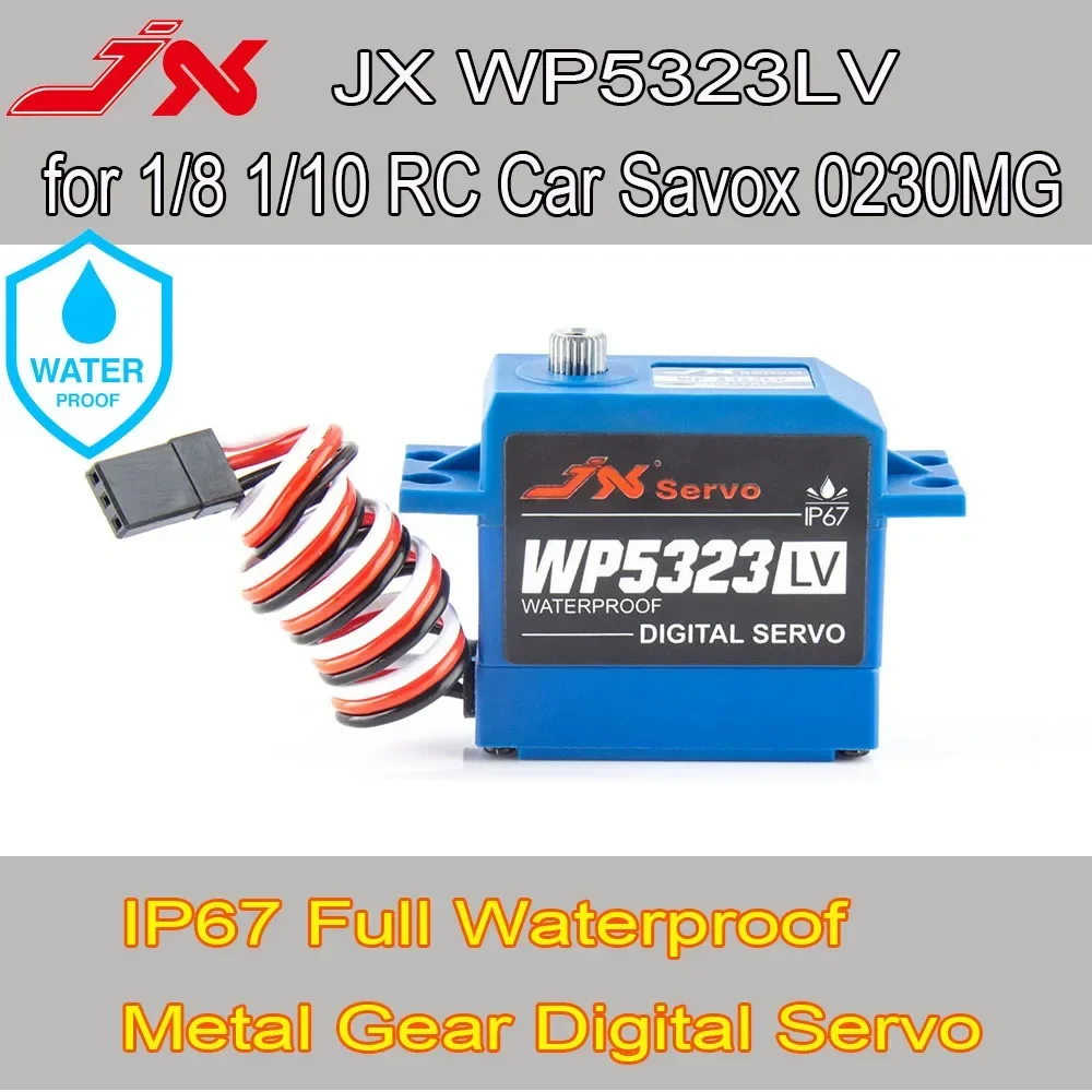 JX WP5323LV 23 kg Servo digitale impermeabile Metal Gear Cuscinetti a sfere doppi 25T ad alta precisione per RC Car Robot Drone