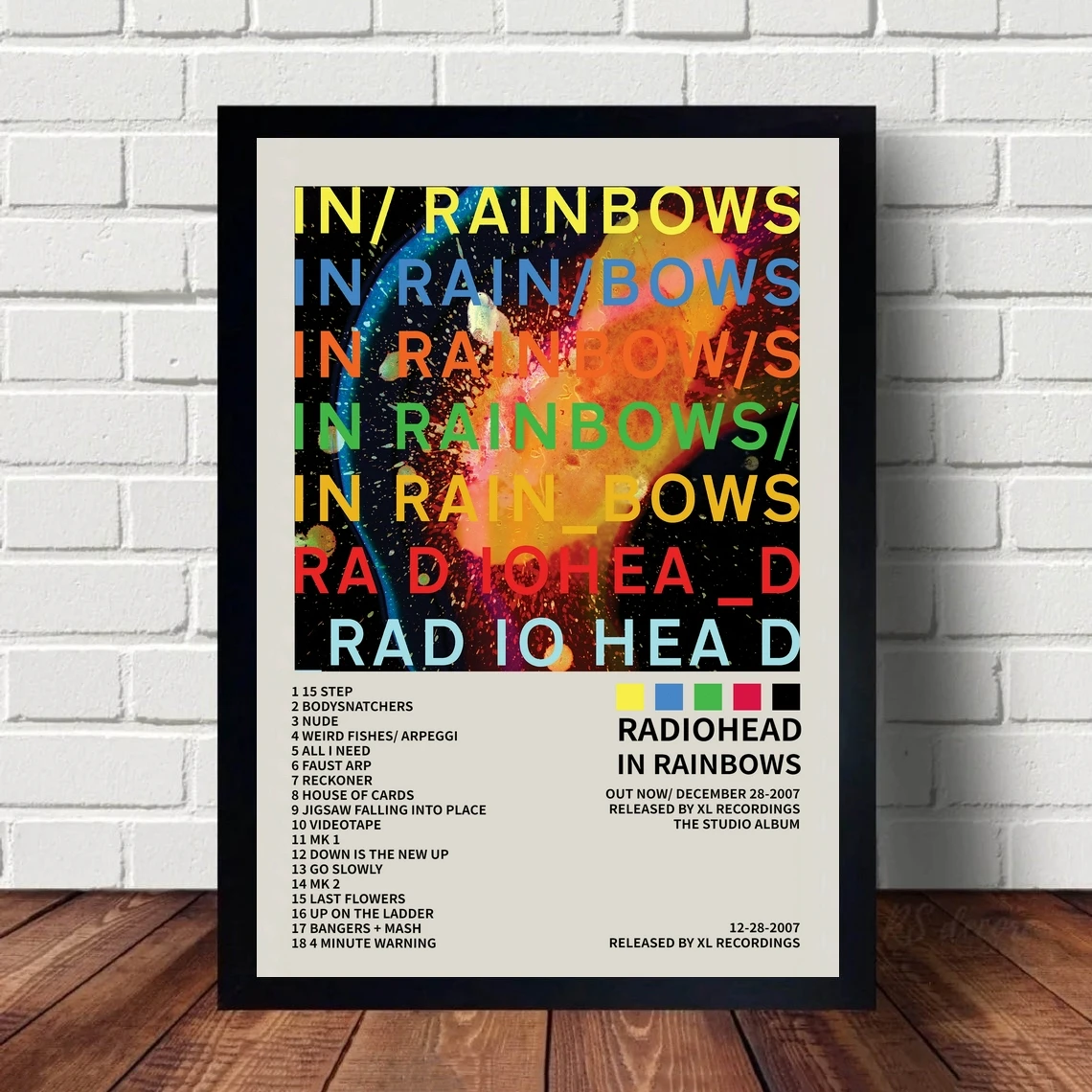 Radiohead In Rainbows Music Album Song Catalog Poster Canvas Art Print Home Decoration Wall Painting ( No Frame )