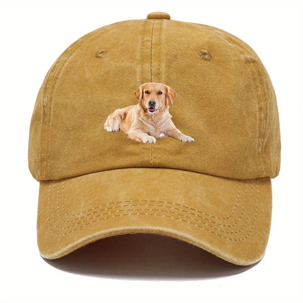 Bedruckte Baseballkappe mit Golden Retriever-Aufdruck für Männer und Frauen, lässiger Hip-Hop-Truck-Stil, perfektes Geschenk für Hundeliebhaber