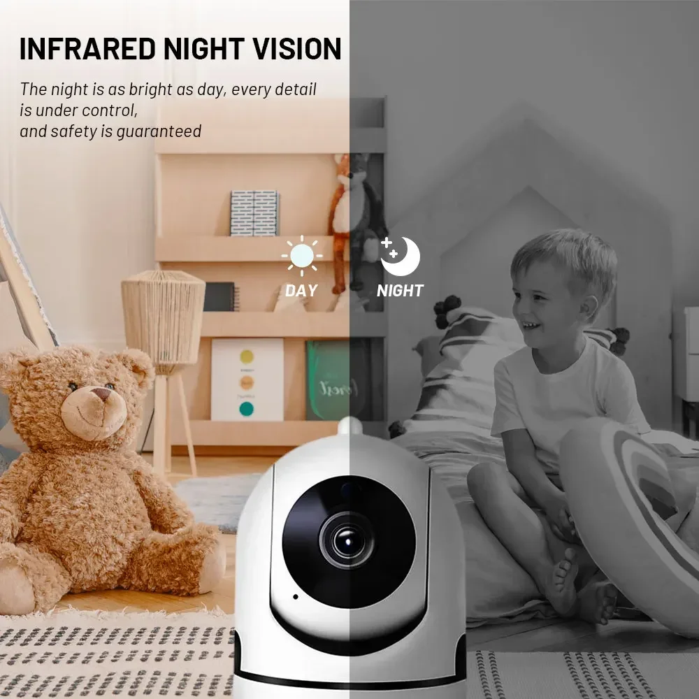 4K Mini Camera Smart Home Auto Tracking 1080P Wifi IP Camera Full Night Vision Network Wireless CCTV Video Baby Security Camera image 3