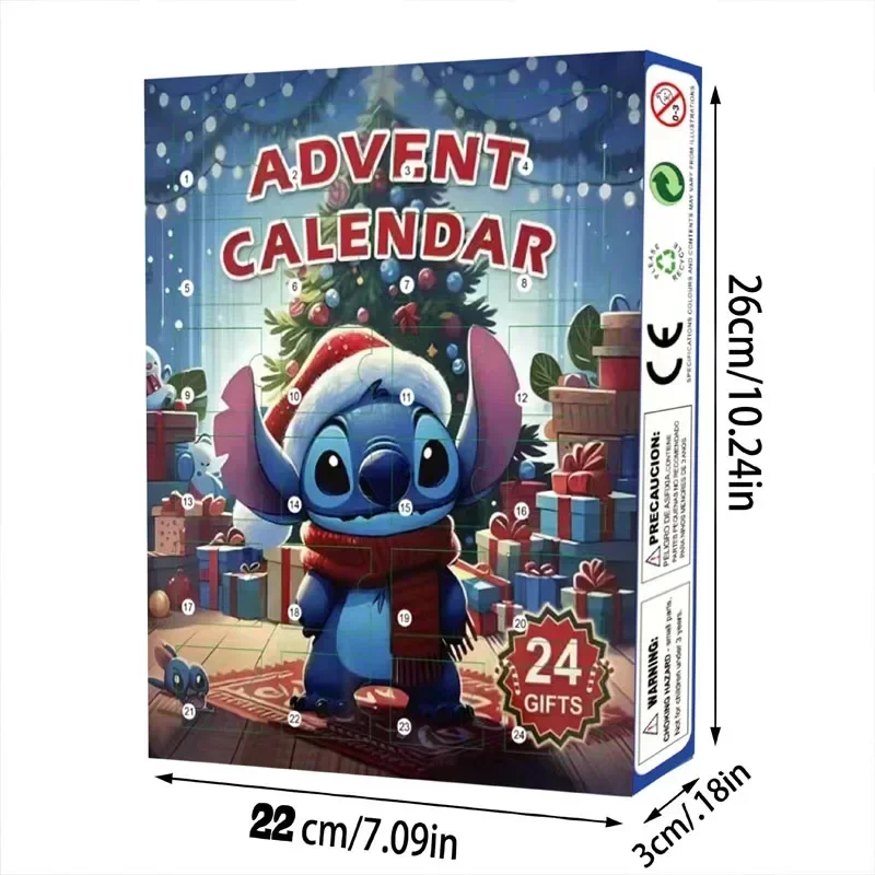 Countdown to Christmas Fun with MINISO Stitch Anime Advent Calendar – Perfect Xmas Gift for Kids! MINISO Stitch Christmas Advent Calendar Box Anime Figures