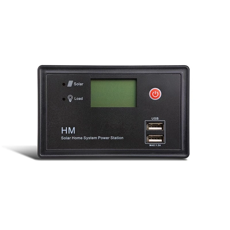 12V24V10A20A solar controller battery capacity display, two USB ports, back wiring embedded