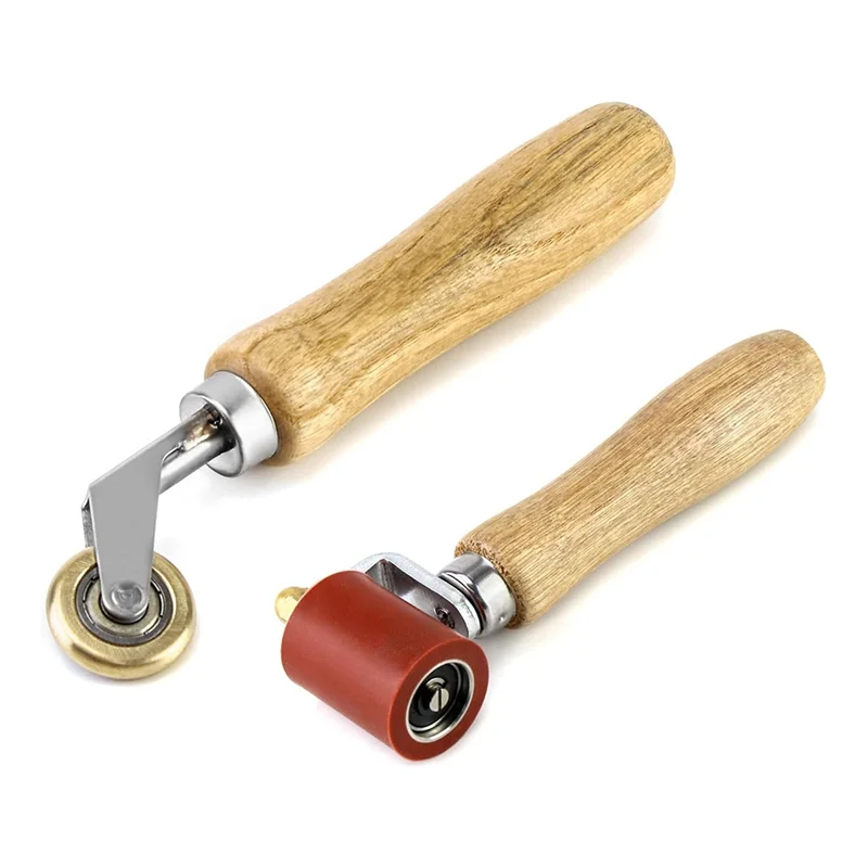 ABSE-40Mm Silicone Seam Roller & Brass Seam Roller, Wallpaper Seam Roller Tool, Roofing & Vinyl Flooring Detail Roller