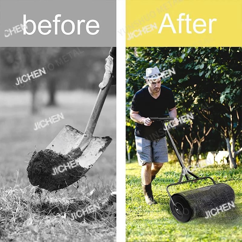 أداة توزيع الأسطوانة الشبكية المقسمة، شبكة قطع الألواح الحديدية، 24 بوصة، أداة توزيع الأسمدة