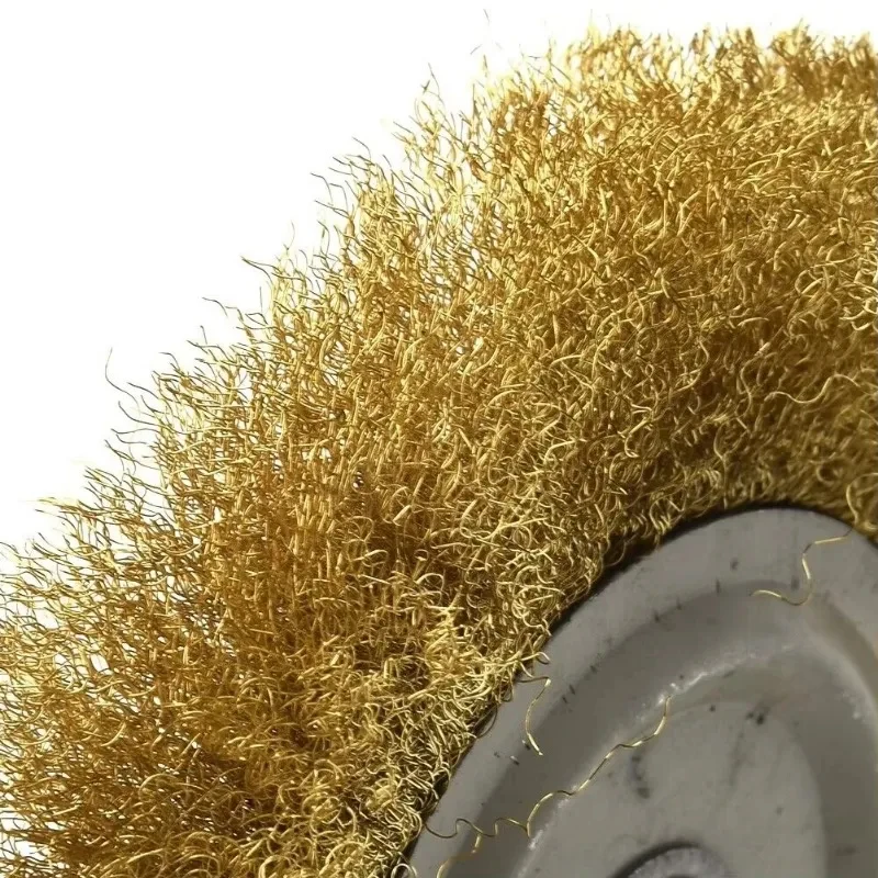 4/5/6/8/10 Inch Soft Brass Wire Wheel Copper Brush Removal Metal Polishing
