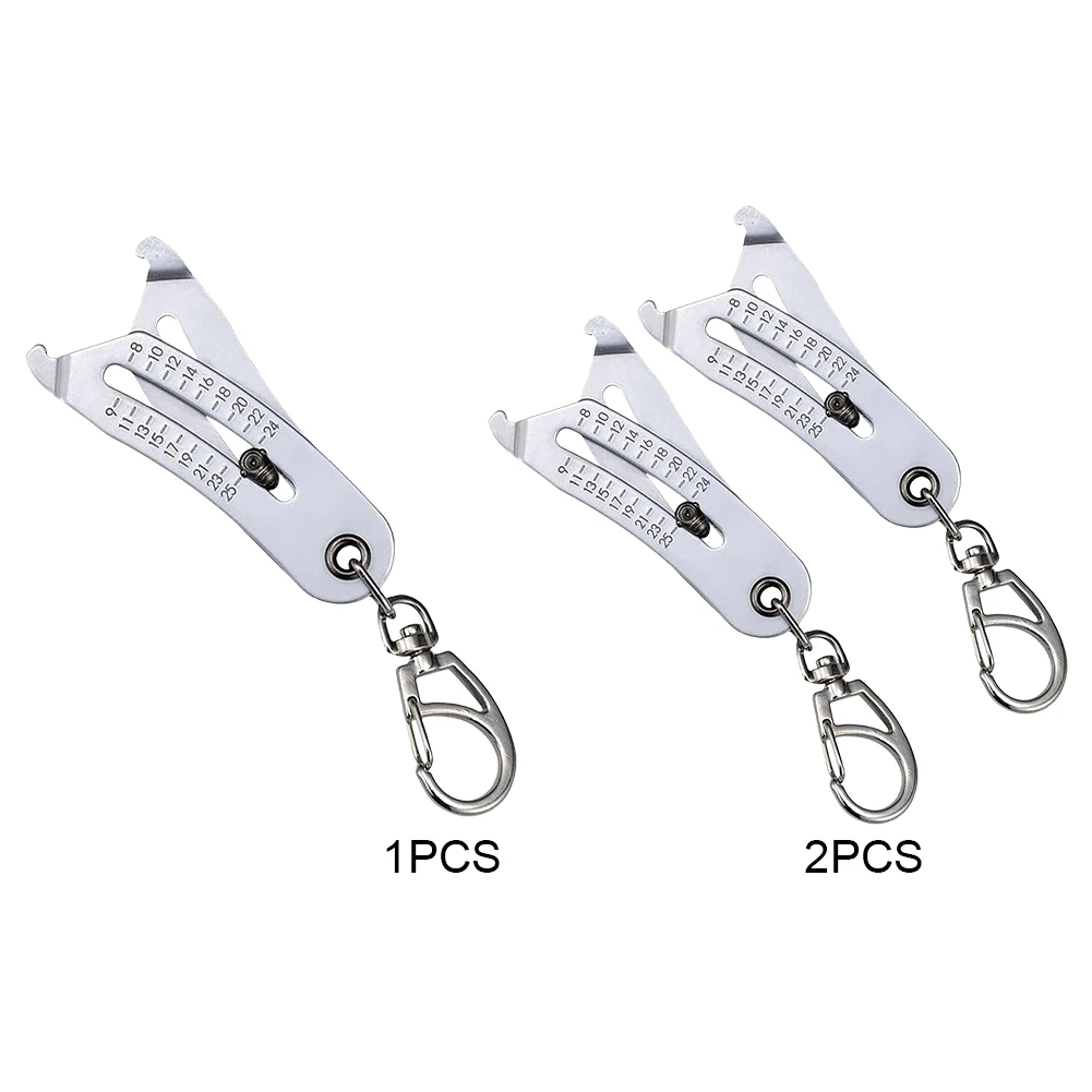 Strumento di verifica delle dimensioni del filo in pollici e metrico Portachiavi portatile per il controllo delle dimensioni del filo preciso Portachiavi per la ricerca delle dimensioni dei bulloni