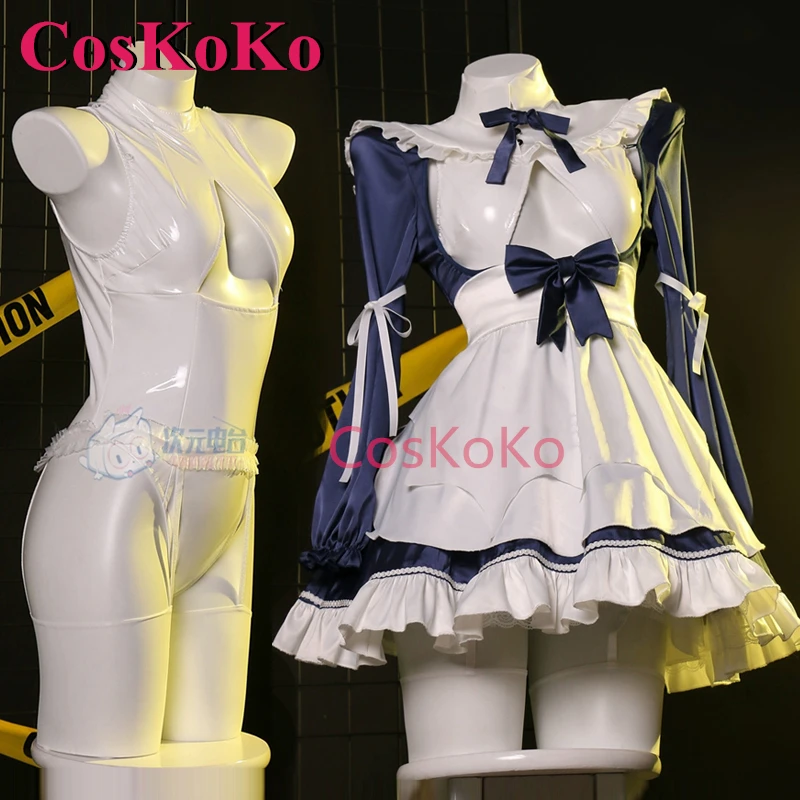 CosKoKo Fighting Maid Cosplay Costume Gorgrous Sweet Elegant Maid Dress Women Halloween Carnival Party Role Play Clothing New