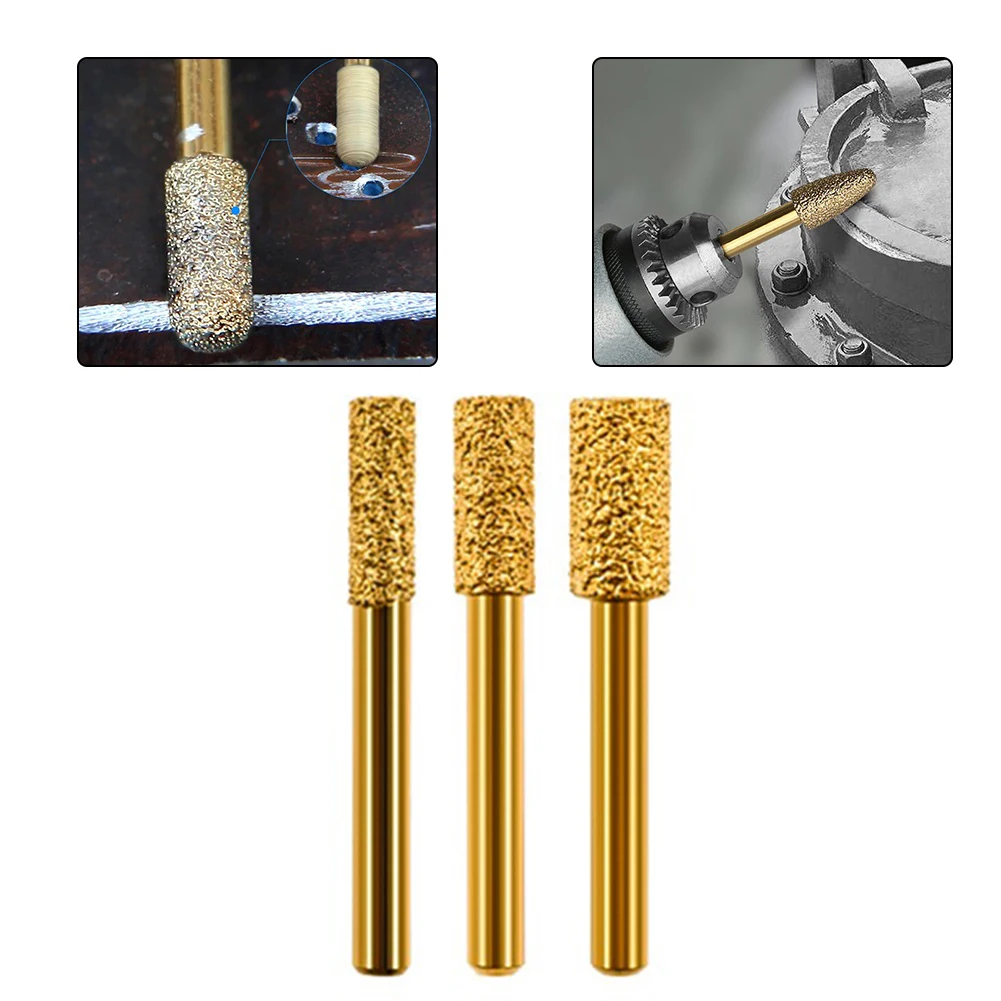 

Cylinder Burr Head Grinding Suitable For Cast Iron Vacuum Brazed 6mm Round Shank Cylinder Type For Stone Practical