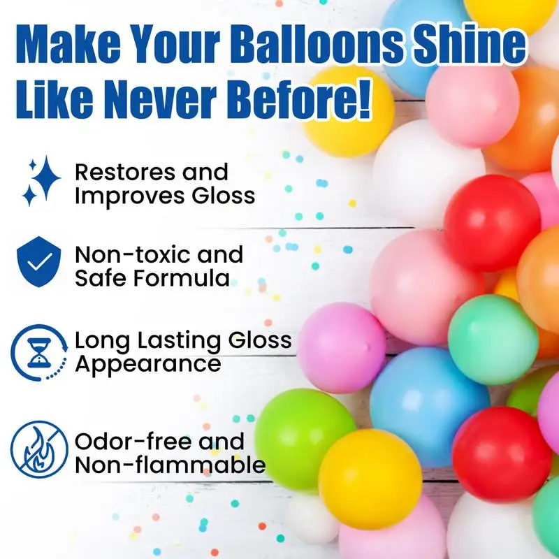 Balloon Shine Spray Enhance Party Decor With Lasting Balloon Glow Ideal For Party Decoration Easy Application Anti-Scratch Ultra