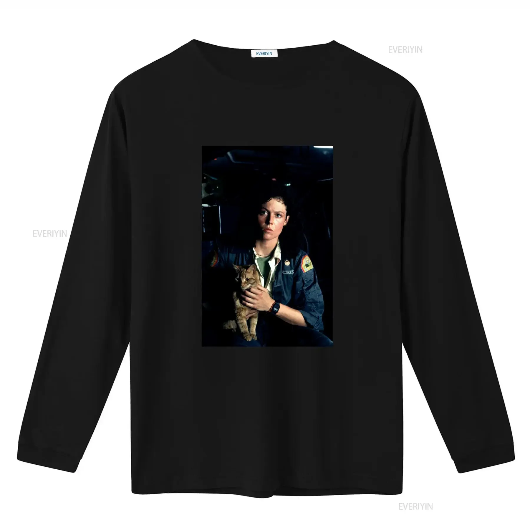 Alien Movie Inspired Ellen Ripley Jonsey Cat T Shirt Available in Sizes S 5XL Featuring Xenomorph Design vintage Washed