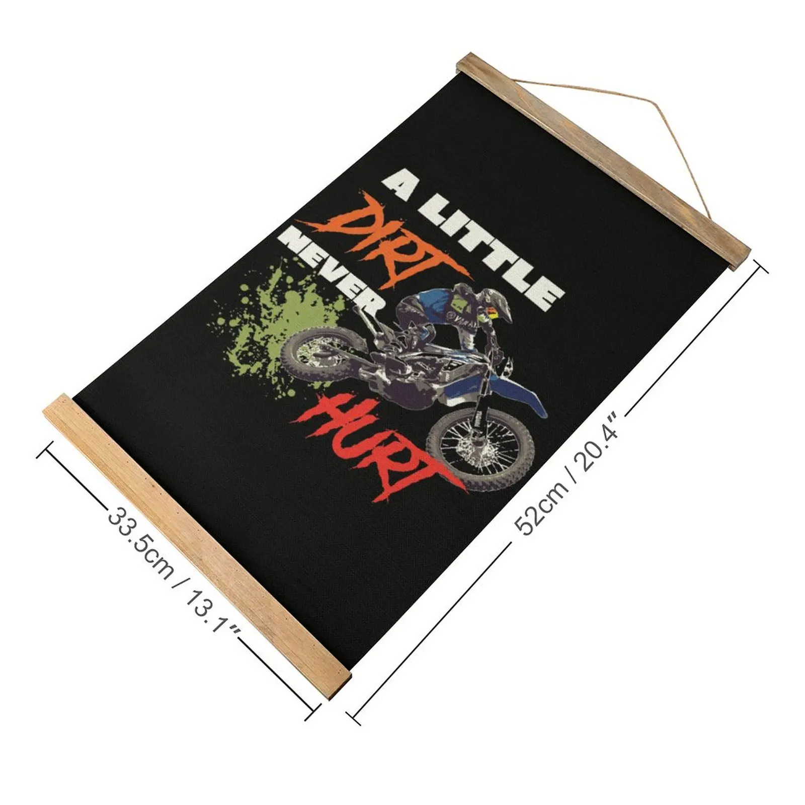 Canvas Hanging Picture A Little Dirt Never Hurt Motocross Dirt Bike Novelty Funny Novelty Mural Living Room Picture Hanging  Sty