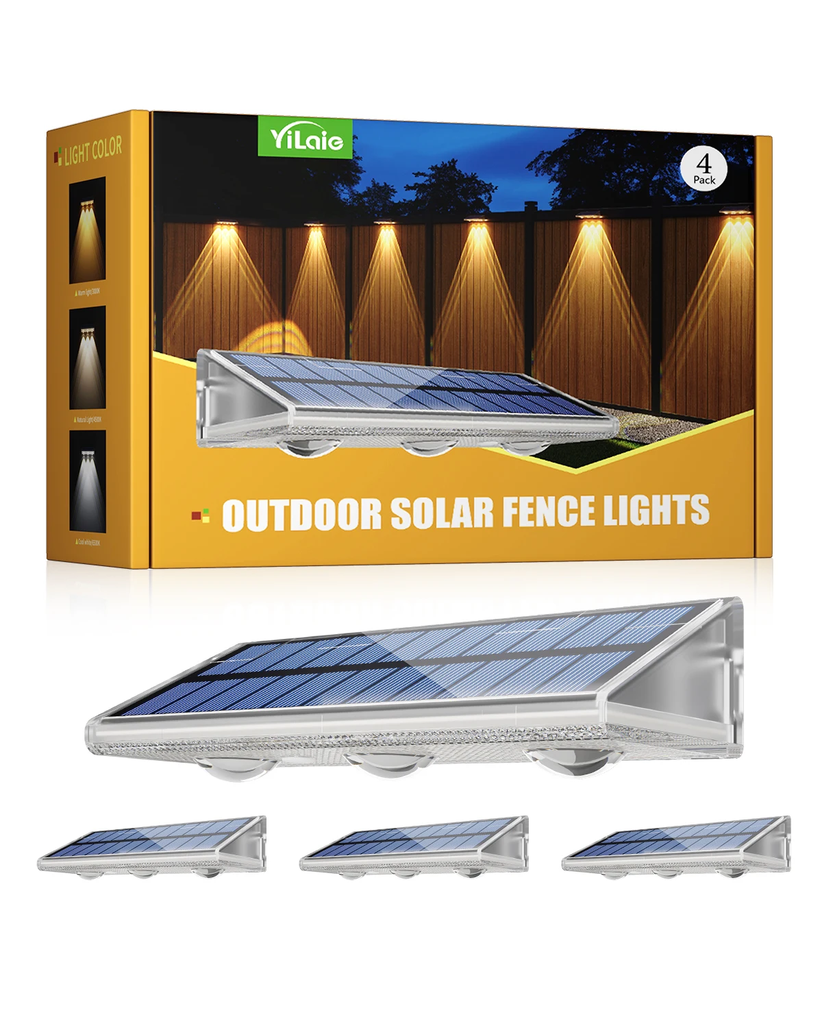 Hoogwaardige Solar LED Tuinlamp IP66 Waterdicht Automatisch Aan/Uit Warm Wit 6 Kleuren 7 Modi Solar Wandlamp voor Achtertuin Buiten