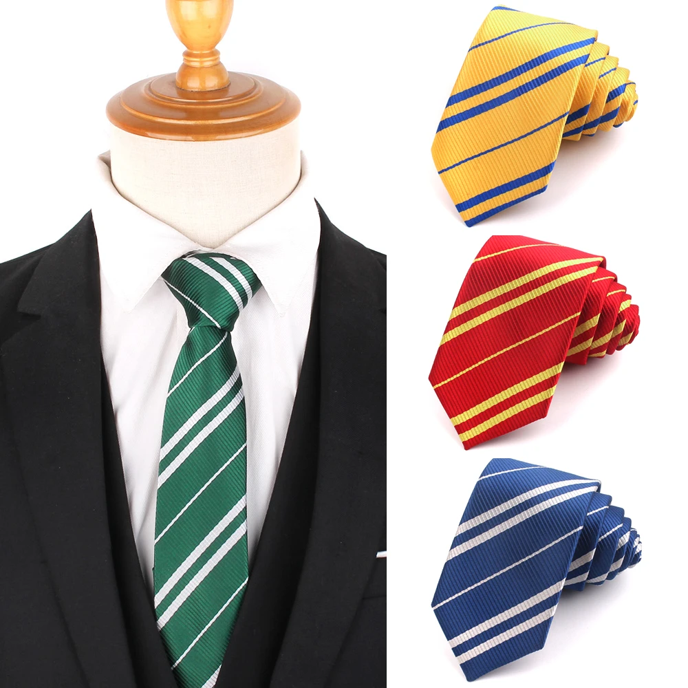 Corbatas de cuello a rayas para hombres y mujeres JK, corbata para estudiantes, trajes para niñas y niños, corbata delgada informal, corbata amarilla