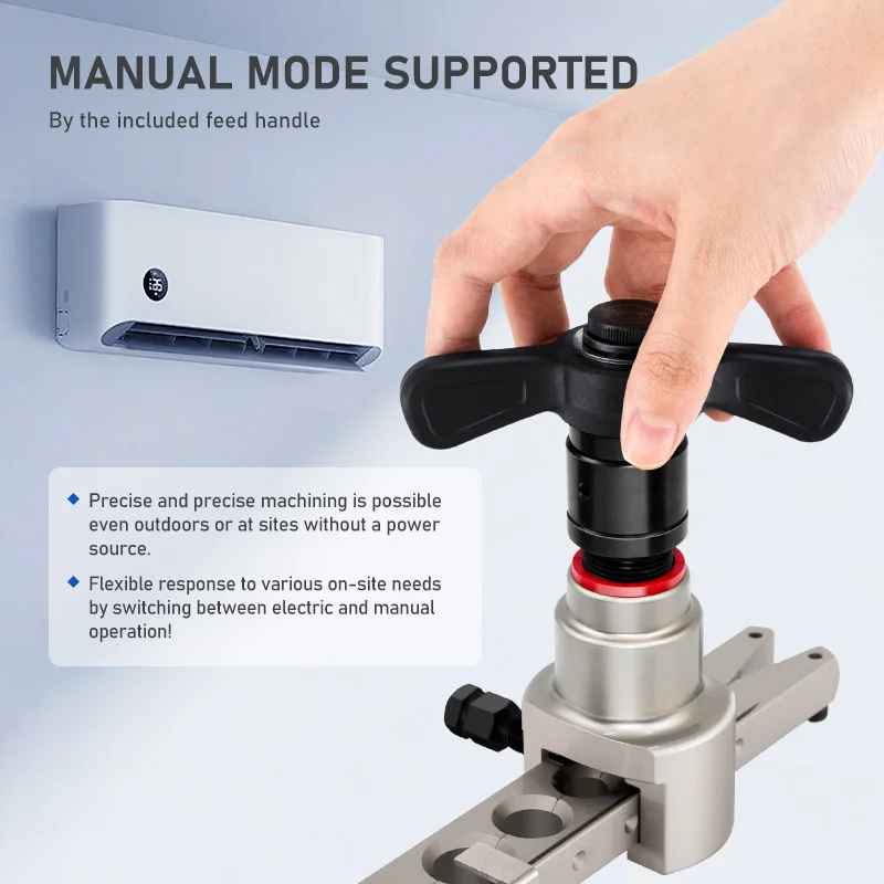 Copper Tube Expander Tool Ratchet Hand Electric Dual-use ST-R806A Reamer and Trumpet Flaring Tool Kit for Air Conditioner