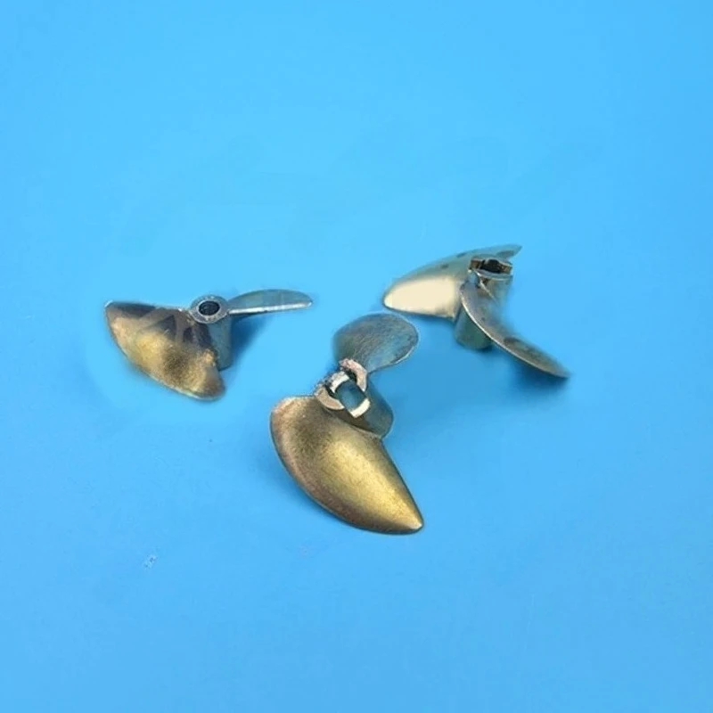1PCS Two-blade Copper Propeller 30/32/35/38/40/43/48/50/52mm Brass Propeller Marine Paddle Props Parts Pitch 1.4