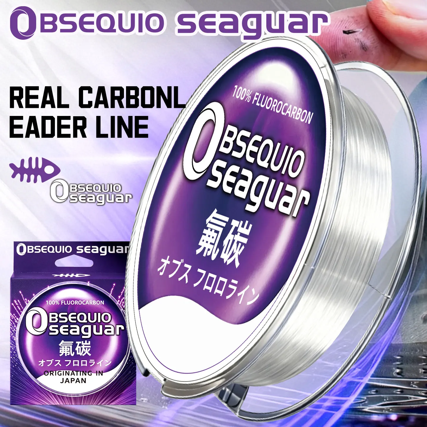 OBSEQUIO SEAGUAR GLOSTAR Original Fishing Line 4-70LB 100% FLUOROCARBON Fishing Lines 100M/50M 50th Anniversary Limited Product