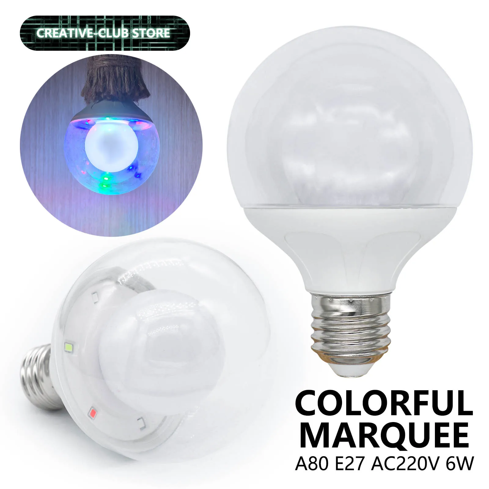 

E27 LED Bulb Light 5W Outdoor Waterproof Courtyard Garden RGB Horse Race Running LED String Light Christmas Halloween Decoration