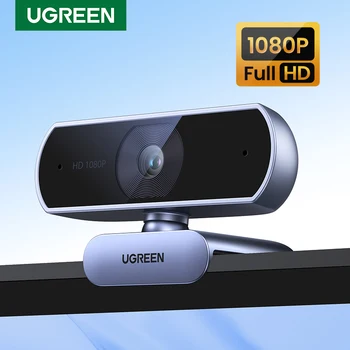 UGREEN kamera internetowa USB Mini kamerę internetową o rozdzielczości 1080P HD dla Laptop z czasów kamera internetowa z dwoma mikrofonami do kamera internetowa z zoomem Youtube