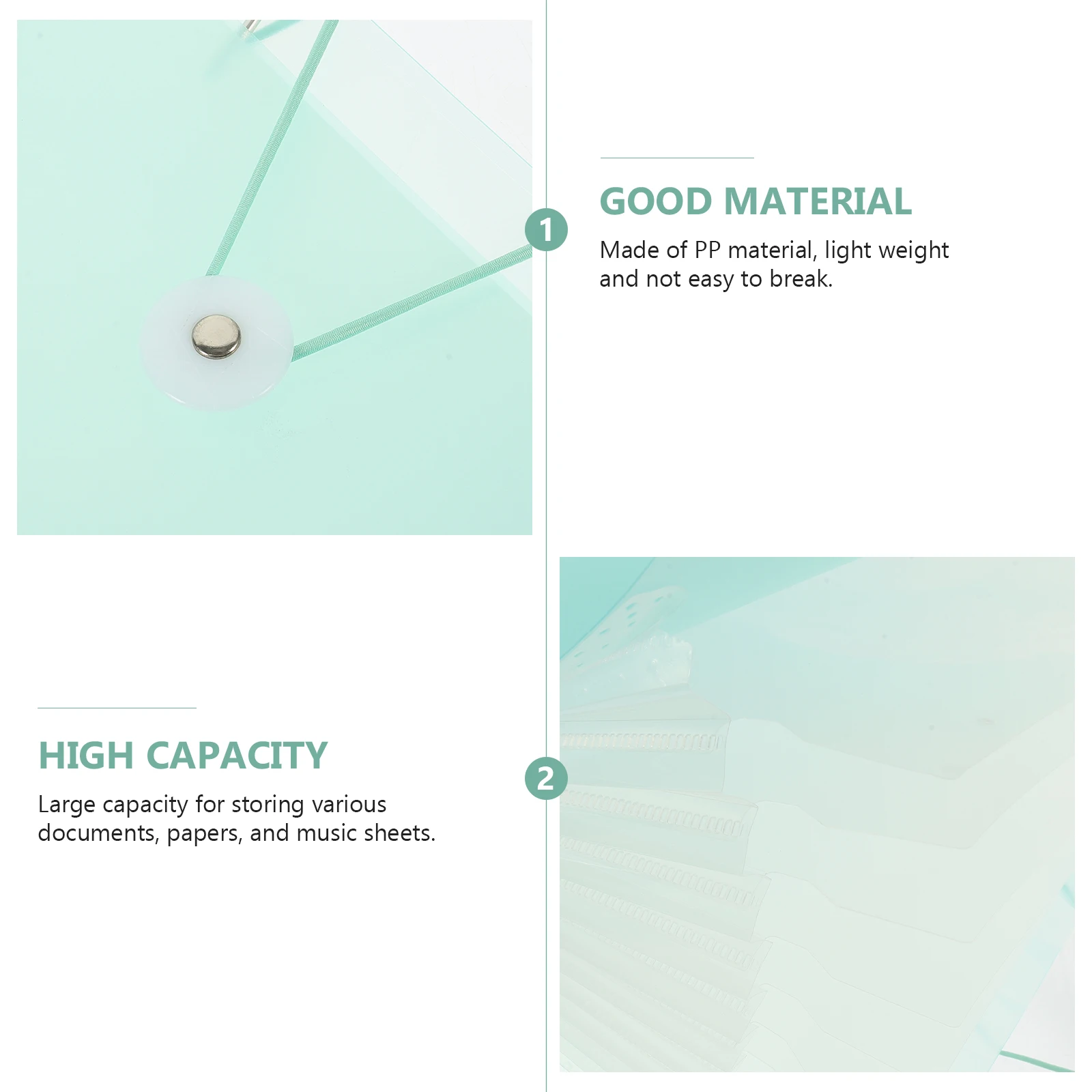 Large Capacity File Folder for Documents Papers Office Student Portable Plastic Accordion Binder Folder Storage Organizer