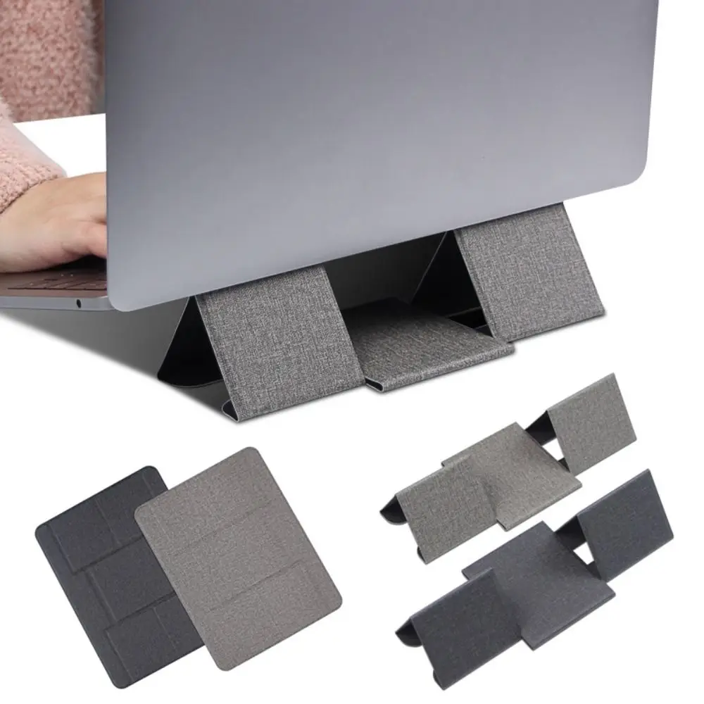 New PU Foldable Tablet PU Stand Foldable Adjustable Laptop Holder Desktop Accessories Computer Tablets Bracket