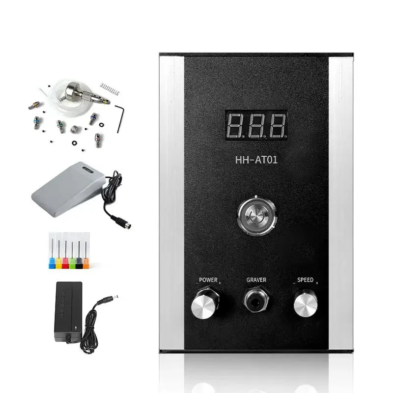 Air-free Pneumatic Engraving Machine 100W HH-AT01 Jewelry Metal Engraver Tool for Jewelers Gold Silver Engraving Carving